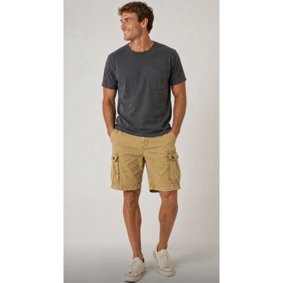 American Eagle Outfitters Other - Y2K American Eagle Men's Cargo Shorts 36 / 37 Tan Khaki Classic Length Cotton